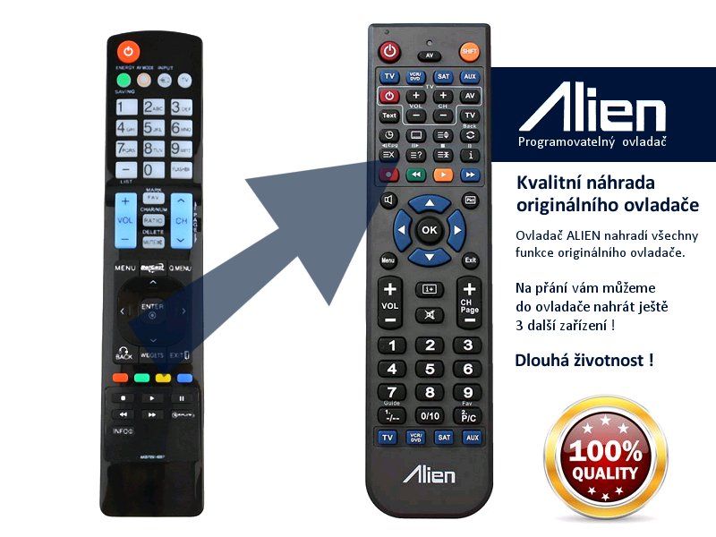 Dálkový ovládač ALIEN LG AKB73275607
