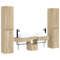 vidaXL Sada kúpeľňového nábytku 5 ks Dub sonoma 33 x 34,5 x 160 cm