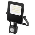 LED reflektor VISIO s pohybovým čidlom, 20 W, neutrálna biela, čierný
