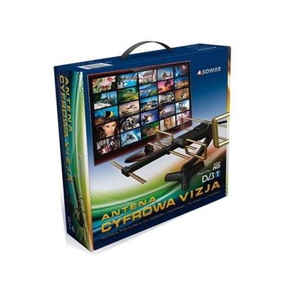 DVB-T/T2 izbová anténa SOWAR VIZJA, UHF DVB-T/T2 pokojová anténa SOWAR VIZJA, UHF