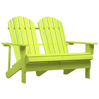 vidaXL 2-miestna záhradná stolička Adirondack jedľový masív zelená