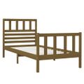 vidaXL Posteľný rám medový masívne drevo 75x190 cm malé jednolôžko