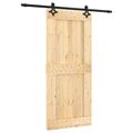vidaXL Posuvné dvere Prírodná a čierna 90 x 210 cm