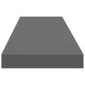 vidaXL Plávajúce nástenné police 4 ks, lesklé sivé 90x23,5x3,8 cm, MDF