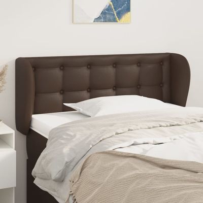 vidaXL Čelo postele so záhybmi hnedé 103x23x78/88 cm umelá koža