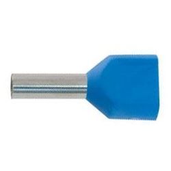 Dutinka pre dva kable 2,5mm2 modrá (TE2,5-10)