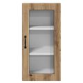vidaXL Nástenný sklenený kabinet LUCCA 2 ks Dub artisan