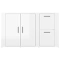 vidaXL Komoda lesklá biela 100x33x59,5 cm spracované drevo