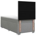 vidaXL Posteľ boxspring s matracom Svetlosivá 100 x 200 cm Látka