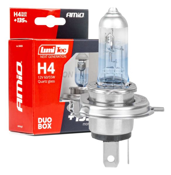 Halogénové žiarovky H4 12V 60/55W LumiTec NEXT GENERATION +135% DUO AMiO-04404
