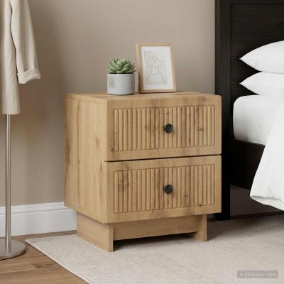 vidaXL Nočný stolík 2 ks Dub artisan 43 x 34,5 x 47,5 cm