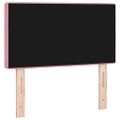vidaXL LED hlavová doska s LED pásikmi Ružová 80 cm Zamat