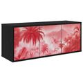 vidaXL Nástenný TV kabinet AACHEN 102 x 33 x 40 cm Čierny dub