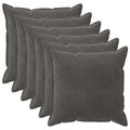 vidaXL Poťah na podložku 6 pcs HOUTEN Tmavosivá 80 x 80 cm Zamat