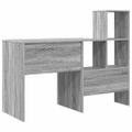 vidaXL Stôl Sivý Sonoma Kompozitné drevo 131,5 x 50 x 106,5 cm