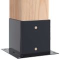 vidaXL podstavce stĺpikov štvorcové 4 ks Antracit 141x141 mm