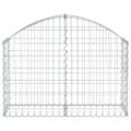 vidaXL Oblúkový gabionový kôš 100x30x60/80 cm pozinkované železo
