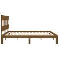 vidaXL Posteľný rám s čelom medovo-hnedý 200x200 cm masívne drevo