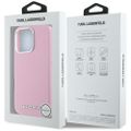 Karl Lagerfeld Hardcase MagSafe FW Saffiano Metal Logo puzdro pre iPhone 16 Pro 6,3" Ružová