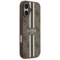 Guess 4G Printed Stripes MagSafe puzdro pre iPhone 17 hnedé
