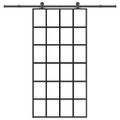 vidaXL Posuvné dvere s kovaním 102x205 cm ESG sklo a hliník