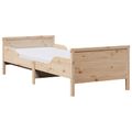 vidaXL Rám postele s predĺžiteľným matracom Hnedá 80 x 200 cm
