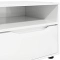 vidaXL TV skrinka 100 x 48 x 43 cm Vysoký lesk bielej Kompozitné drevo