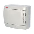 Rozvádzač Acqua 3908-TB IP65, 8mod., na omietku, nepruhové dvere, 215x235x110mm