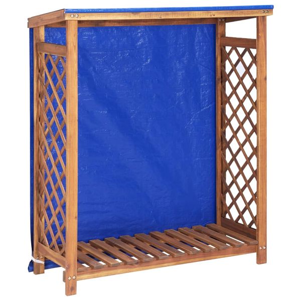vidaXL Prístrešok na drevo 105x38x115 cm, akáciový masív