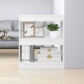 vidaXL Knižnica/deliaca stena biela 60x30x72 cm