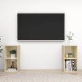 vidaXL TV skrinky 2 ks, dub sonoma 72x35x36,5 cm, kompozitné drevo