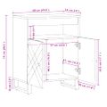 vidaXL Komoda 60x33x75 cm čierna masívne mangovníkové drevo