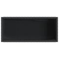 vidaXL Záhradné kvetináče s policou 2ks čierne 70x28x70 cm polyratan