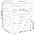 vidaXL Kompostér biely 82,5x82,5x99,5 cm masívne borovicové drevo