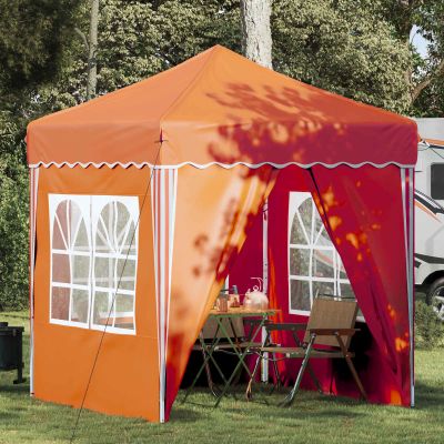 vidaXL Prístrešok na párty 195 x 195 x 245 cm Oranžová Oxfordská látka