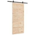 vidaXL Posuvné dvere 80 x 208 cm Borovicový masív Prírodná