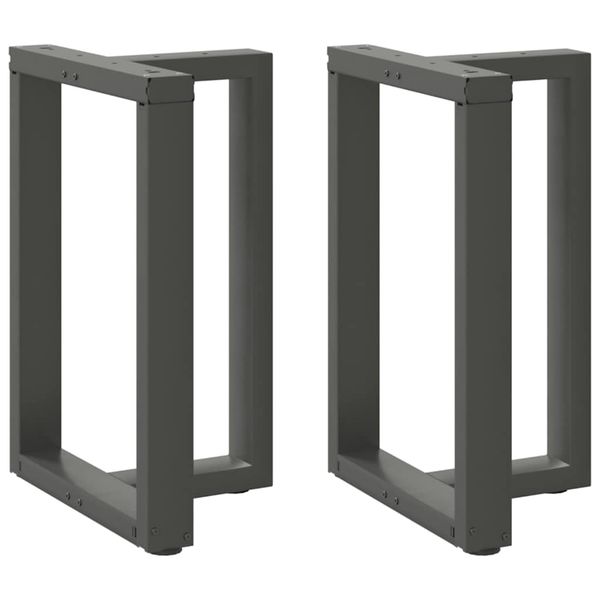 vidaXL Nohy k jedálenskému stolu v tvare T, 2 ks, antracitové, 60x35x(72-73) cm, oceľ