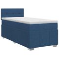 vidaXL Posteľ boxspring s matracom Modrá 90 x 200 cm Látka
