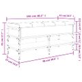 vidaXL Lavička na topánky dymový dub 102x42x45 cm kompozitné drevo