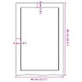 vidaXL Nástenná polica 40x60x(2-4) cm neošetrený dubový masív