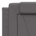 vidaXL Posteľ Viana s matracom sivá 180x200 cm umelá koža