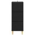 vidaXL Zásuvkový kabinet Čierna 33 x 34,5 x 90 cm Kompozitné drevo