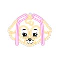 Hanging neon LED Paw Patrol on plexiglass - Skye OW-130546