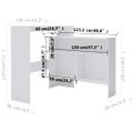 vidaXL Barový stôl s 2 vrchnými doskami biely 130x40x120 cm