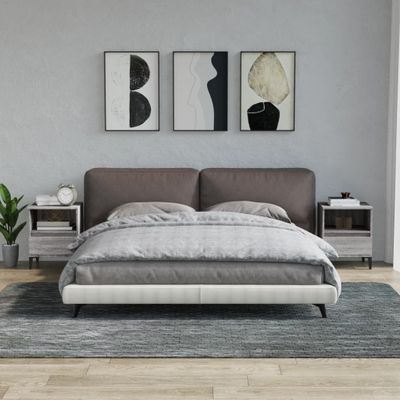 vidaXL Nočné stolíky 2 ks sivý dub sonoma 40x35x50 cm