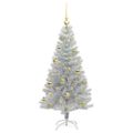 vidaXL Vianočný stromček Strieborná 120 cm PET