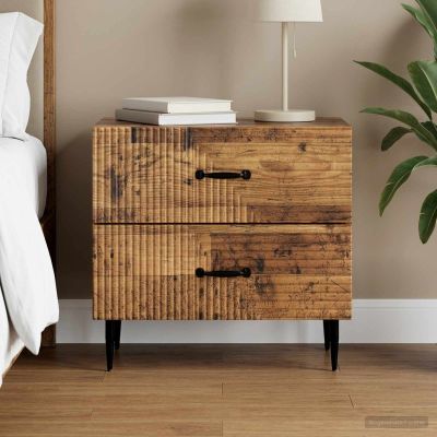 vidaXL Nočný stolík Staré drevo 62 x 34,5 x 47,5 cm Kompozitné drevo