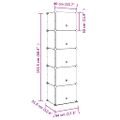 vidaXL Stojan na topánky priehľadný 44x31,5x153,5 cm PP