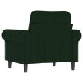 vidaXL Kreslo zelené 60 cm zamat