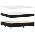 vidaXL Posteľ s pružinovým rámom s matracmi Čierna 200 x 200 cm látka
